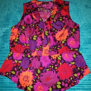 Multi Colored 100% Polyester Blouse